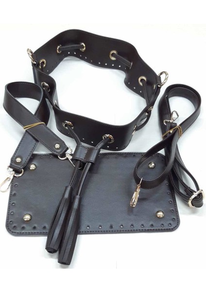 Koyu Kahve Renk Torba Çanta Seti