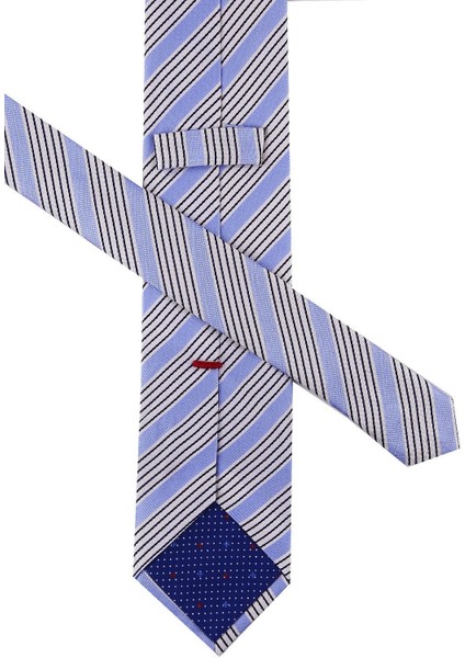 Liviano Style Lila Çizgi Desen Italyan Ipek Kravat İK863