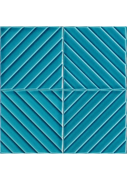 20x20 Cm Linea Turkuaz Modern Desenli Çini Seramik Karo