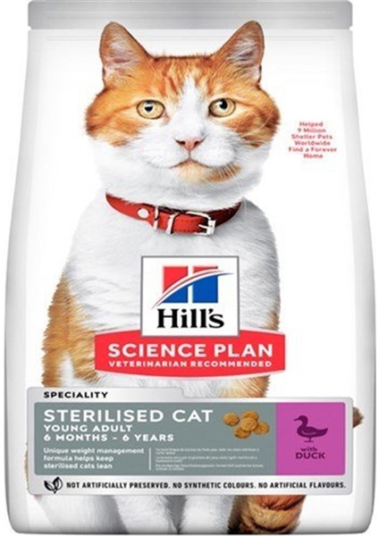 Hill's Sterilised Young Ördekli 1.5 kg Kısırlaştırılmış Kuru Kedi Maması