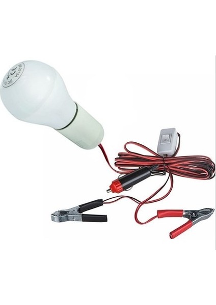 LED Lamba Çakmaklık + Maşa 12V 5W 6000 Kelvin Beyaz Işık Seyyar LED Çakmaklık+Maşa Starmax SM-2013A