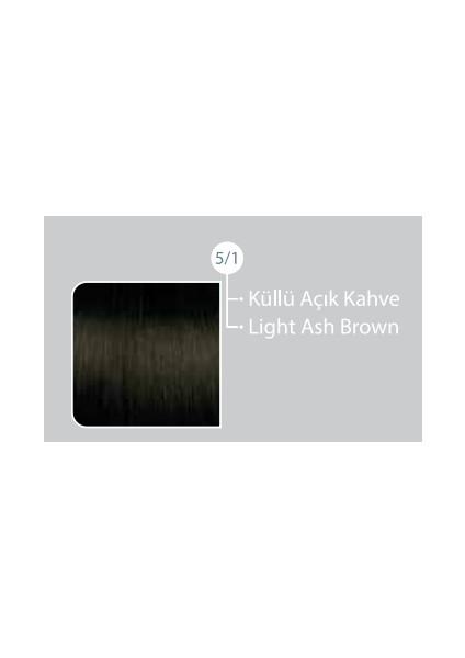 SAÇ BOYASI 5/1 AÇIK KÜLLÜ KAHVE & BROCHES 20 VOLUME %6 OKSİDAN 60ML 2'Lİ SET