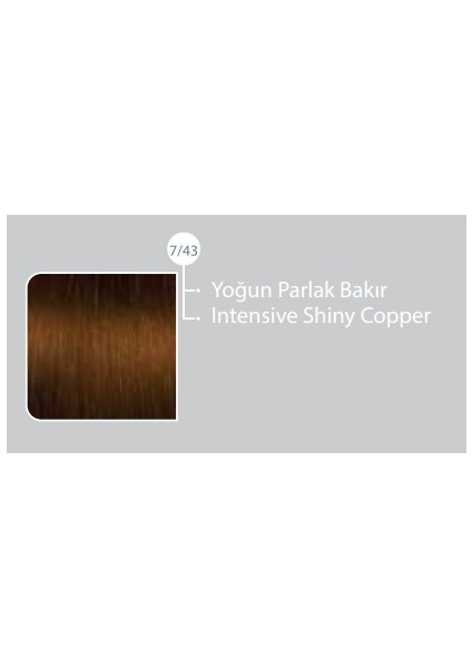 SAÇ BOYASI 7/43 YOĞUN PARLAK BAKIR & BROCHES 20 VOLUME %6 OKSİDAN 60ML 2'Lİ SET