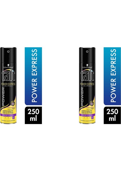 Taft Saç Spreyi Power Express Mega Güçlü 5 2li