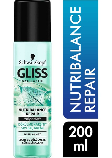Gliss Nutribalance Repari Sıvı Saç Sprey 200ML