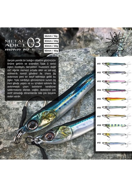 Little JackMetal Adict 03 66 mm 16 gr Jig Yem fiyatları