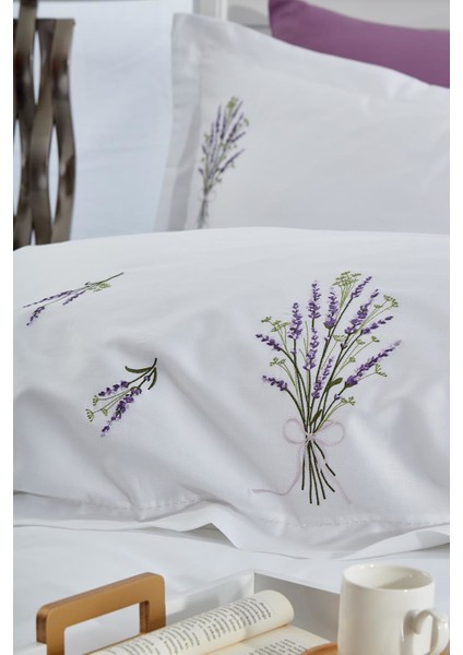 Pamuk Saten Çift Kişilik Nevresim Takımı - Lavender fiyatları