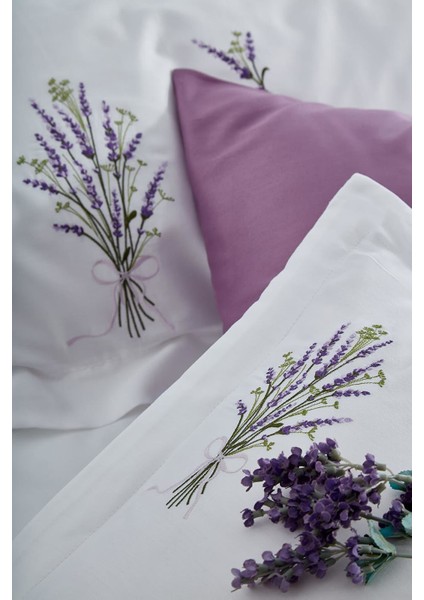 Pamuk Saten Çift Kişilik Nevresim Takımı - Lavender modelleri