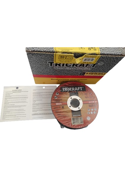 Metal Kesici Taş 115X3.0X22.2MM - 10 Lu Paket -