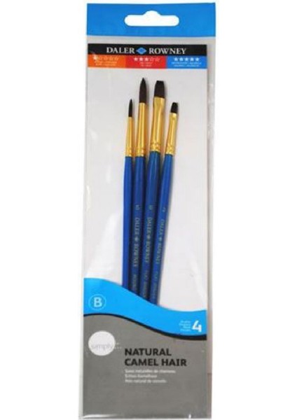 Daler Rowney Simply Natural Hair Fırça Seti 4'lü