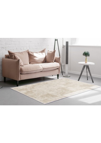 Inci Saçaksız Yıkanabilir Kaymaz Taban Halı 2092 Krem