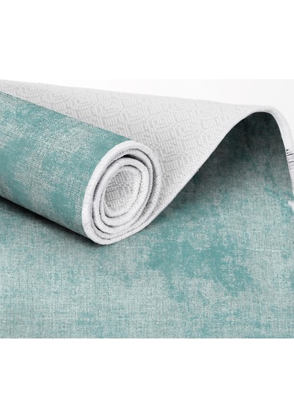 Inci Saçaksız Yıkanabilir Kaymaz Taban Yolluk Halı 2092 Mavi indirimleri