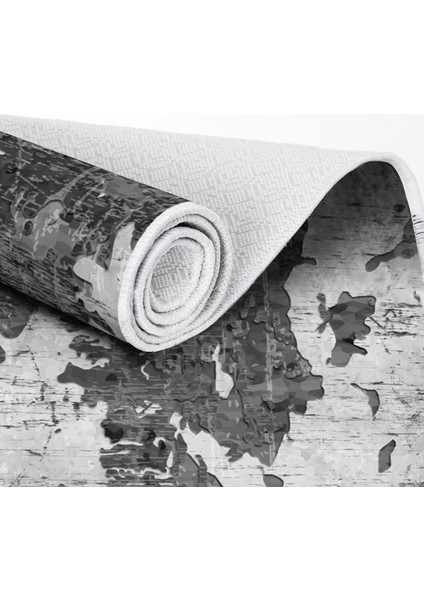 Inci Saçaksız Yıkanabilir Kaymaz Taban Yolluk Halı 7003 Gri indirimleri