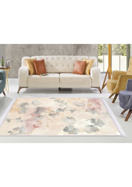 Inci Dijital Saçaklı Yıkanabilir Kaymaz Taban Halı 1900 Desen 1