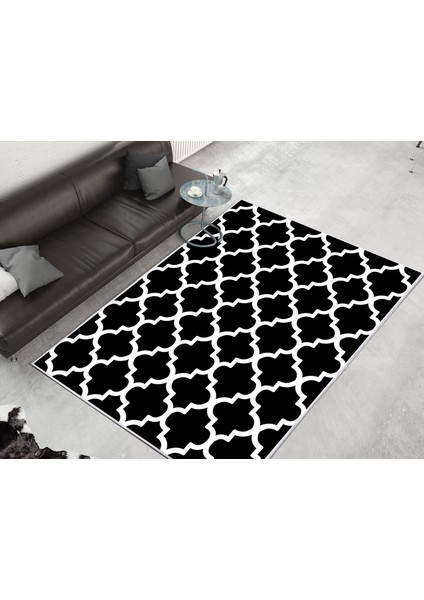 Inci Dijital Saçaksız Yıkanabilir Kaymaz Taban Halı 1882 Desen 4