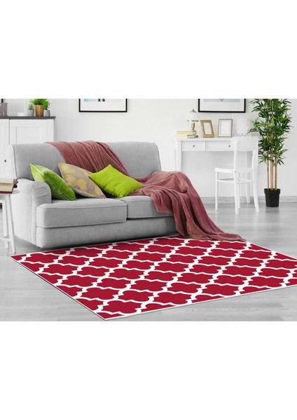 Inci Dijital Saçaksız Yıkanabilir Kaymaz Taban Halı 1882 Desen 5