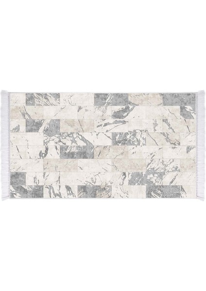 Inci Dijital Saçaklı Yıkanabilir Kaymaz Taban Halı 2087 Gri fiyatları