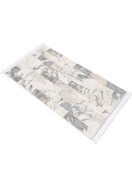 Inci Dijital Saçaklı Yıkanabilir Kaymaz Taban Halı 2087 Gri modelleri