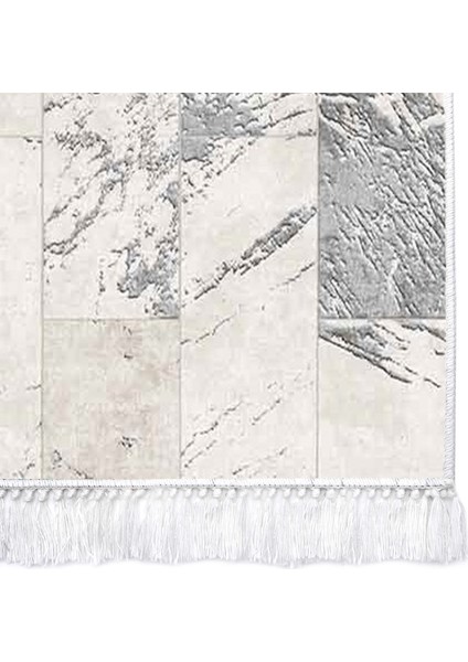 Inci Dijital Saçaklı Yıkanabilir Kaymaz Taban Halı 2087 Gri fırsatları