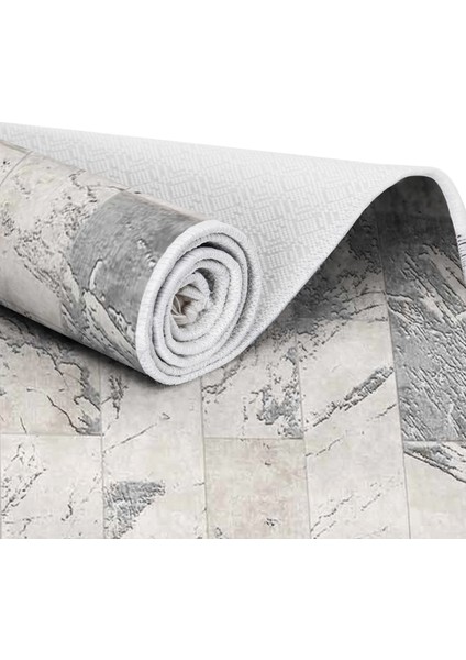 Inci Dijital Saçaklı Yıkanabilir Kaymaz Taban Halı 2087 Gri indirimleri