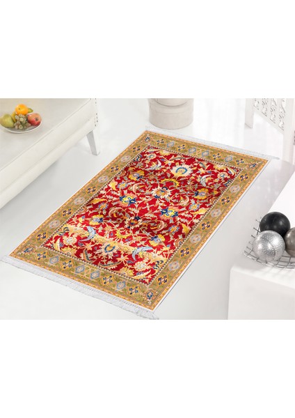 Inci Dijital Saçaklı Yıkanabilir Kaymaz Taban Halı 2046 Desen 1