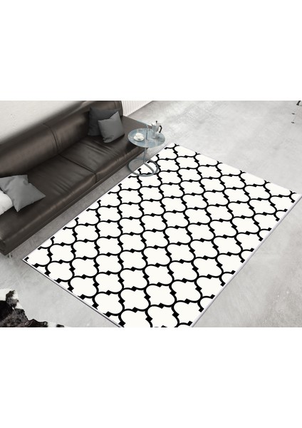 Inci Dijital Saçaksız Yıkanabilir Kaymaz Taban Halı 1913 Desen 4