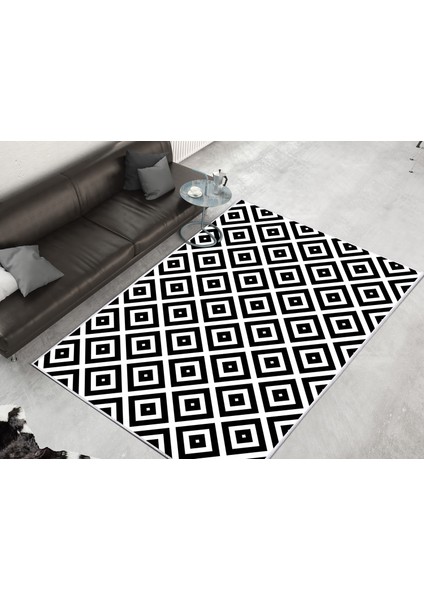 Inci Dijital Saçaksız Yıkanabilir Kaymaz Taban Halı 1881 Desen 3
