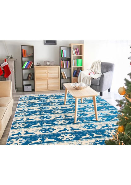 Inci Christmas Saçaksız Yıkanabilir Kaymaz Taban Halı Chr-5