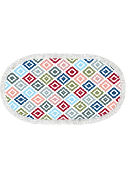 Inci Dijital Saçaklı Yıkanabilir Kaymaz Taban Halı Oval 1891 Desen 2 fiyatları