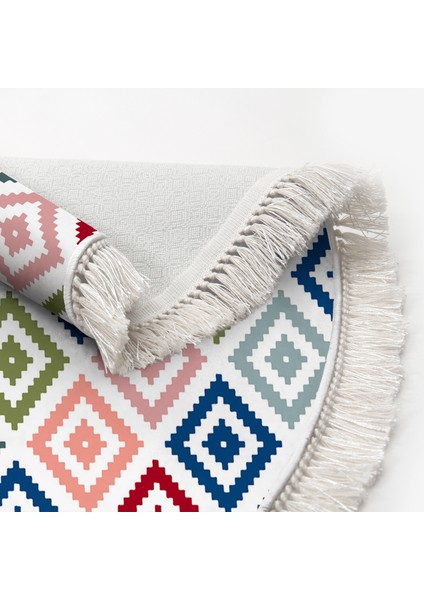 Inci Dijital Saçaklı Yıkanabilir Kaymaz Taban Halı Oval 1891 Desen 2 indirimleri