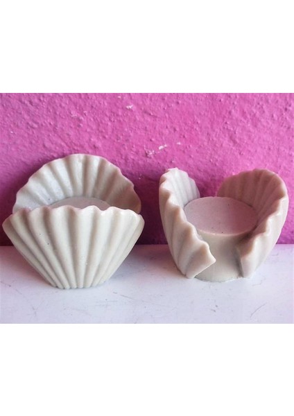 Midye Deniz Kabuğu istiridye Tealight Mumluk Silikon Kalıp K-333 modelleri