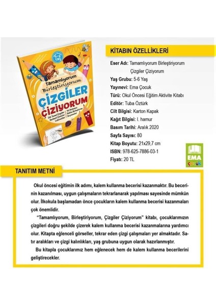 Ema Çizgiler Çiziyorum + Dikkatimi Geliştiriyorum