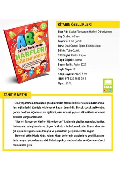 Ema Çizgiler Çiziyorum + Harfleri Öğreniyorum fiyatları