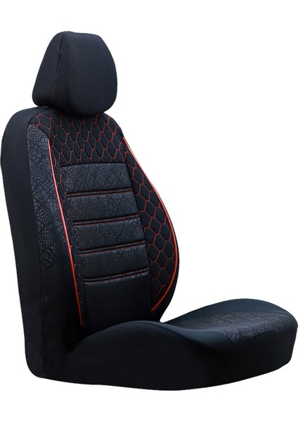 Fiat Tofaş Tempra Koltuk Kılıfı Siyah - Kırmızı