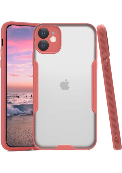 Mokaksesuar Apple iPhone 11 Kılıf Ince Korumalı Pastel Silikon Mat Şeffaf Pembe