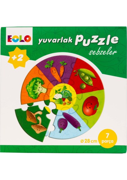 Eolo Yayıncılık Eolo Yuvarlak Puzzle Sebzeler