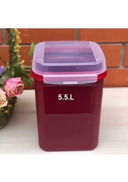 5.5 Lt Kare Saklama Kabı