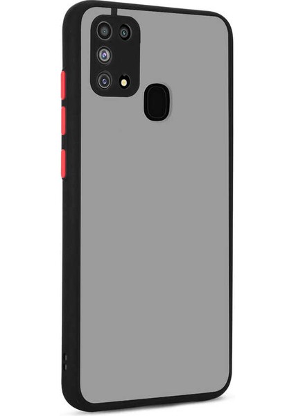 Galaxy M31 Kılıf Arkası Mat Kenarları Renkli Lux Back Cover Hux Kapak