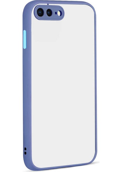 Apple iPhone 8 Plus Kılıf Arkası Mat Kenarları Renkli Lux Back Cover Hux Kapak