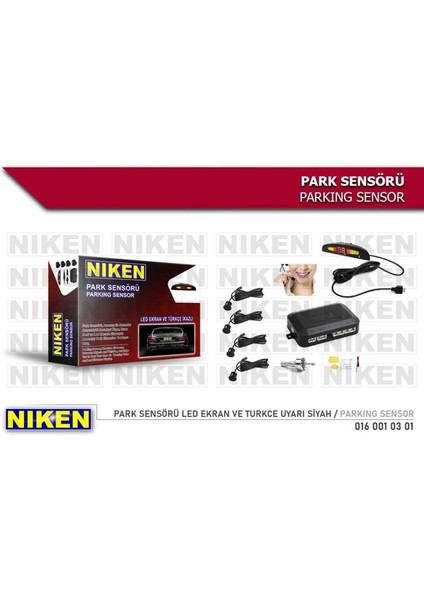 Park Sensörü LED Ekran ve Türkçe Uyarı Siyah