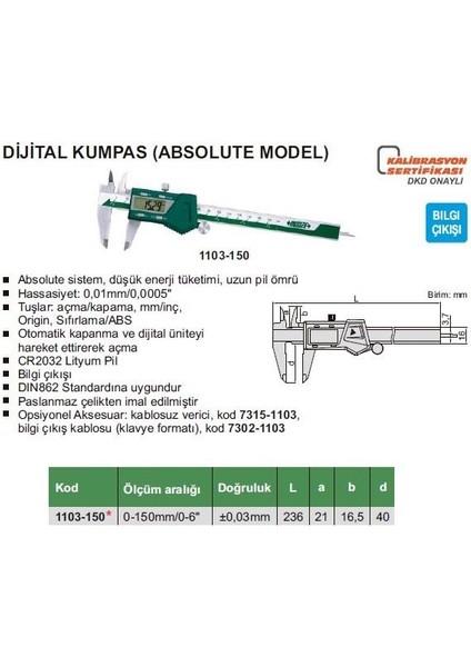 Dijital Kumpas 1103-200 fiyatları