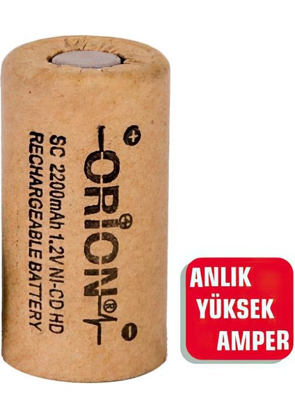 1.2V Ni-Cd Sc 2200MAH Şarj Edilebilir Pil - Hd