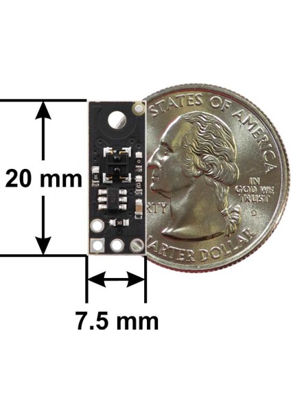 QTRXL-MD-01A 1&prime;li Çizgi Algılama Sensörü (Uzun Algılama Mesafesi) - Geniş Pcb