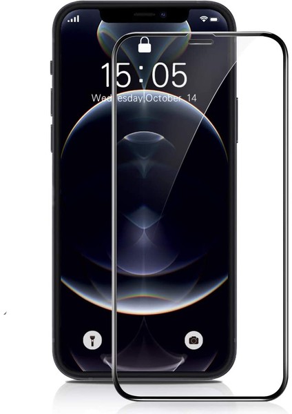 Apple iPhone 12 Pro Tam Kaplayan Fiber Nano Ekran Koruyucu Cam