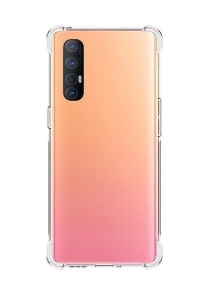 Oppo A91 Kılıf Darbe Emici Nitro Anti Shock Silikon Şeffaf