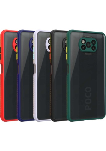 Caseworld Xiaomi Poco X3 Pro Kılıf Kamera ve Köşe Korumalı Aircolor Kapak - Kırmızı fırsatları