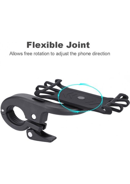 Motosiklet Bisiklet Gidon Silikon Telefon Tutucu 360° Dönebilen 4.7 - 6.0 Inç fırsatları