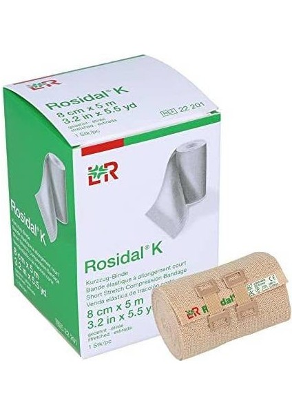 Rosidal K 8cm x 5m Kompresyon Bandajı - 22201 - 2 Adet