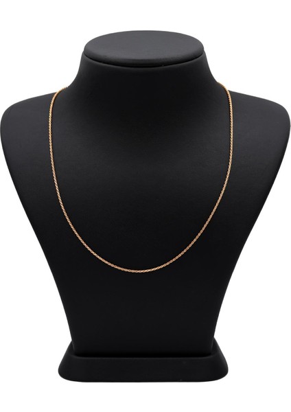 50 cm Burgu Modeli Ince Roz Gümüş Zincir fiyatları