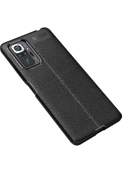 Xiaomi Redmi Note 10 Pro Kılıf Focus Derili Silikon - Siyah fiyatları